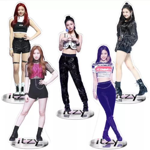 Kpop ITZY Members Acrylic Figure Doll Yuna Yeji Standing Action Table Decor
