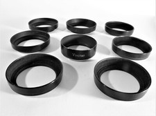 Lot of 8 Rigid Lens Hoods 55mm