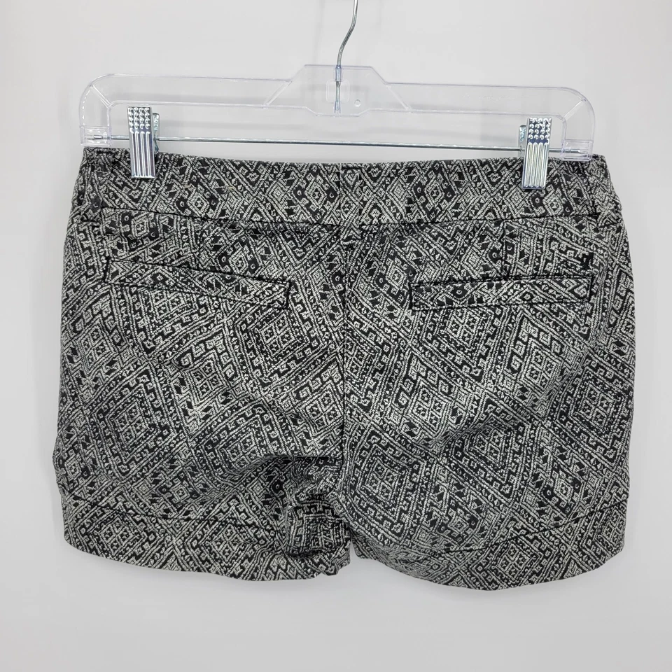 Pantalones Cortos American Eagle Para Mujer 2 Negro Blanco Estampado Azteca Midi Elastizados Boho Foto 2 de 4