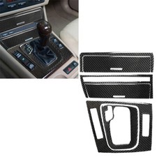6 Stück Kohlefaser Interieur Schaltmittelkonsole für BMW 3er E46 1998-2005