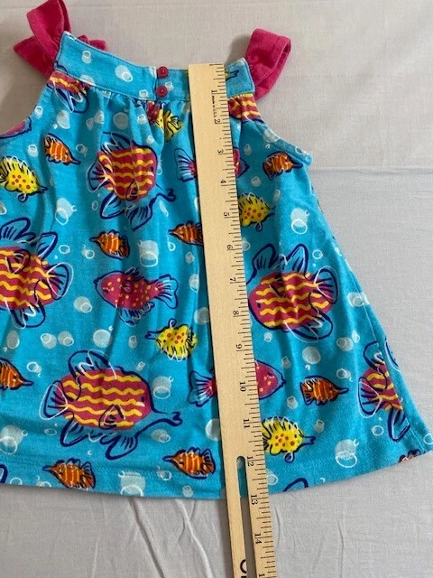 J Khaki Girls Tank Top Multicolor Fish Graphic Bow Accent Size 2T - Image 4 of 4