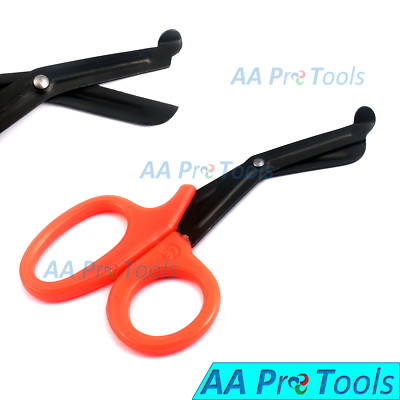 Orange EMT and Trauma Shears 7.5'' Fluoride Coated Blades Medical Scissors 1-Pack
