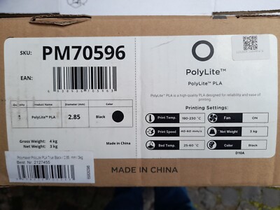 Polymaker 70596 Polymaker Filament PLA 2.85 mm 3 kg schwarz PolyLite - A418