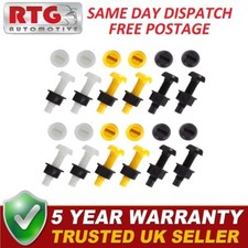 12x Vehicle Number Plate Screws Nuts Bolts Plastic Yellow White Black RTG