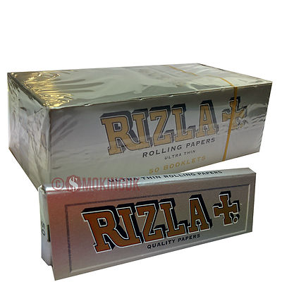 Rizla Silver - 70mm Single Wide Rolling Papers - Ultra Thin Paper - UK ...