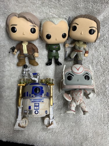 5 Funko Pop Lot Star Wars Figures Han Solo Rey R2d2 Grand Moff Tarkin Tron Loose 5 Funko Pop Lot Star Wars Figures Han Solo Rey R2d2 Grand Moff Tarkin Tron Loose | Funko Pop | 2 5 Funko Pop Lot Star Wars Figures Han Solo Rey R2d2 Grand Moff Tarkin Tron Loose | Funko Pop
