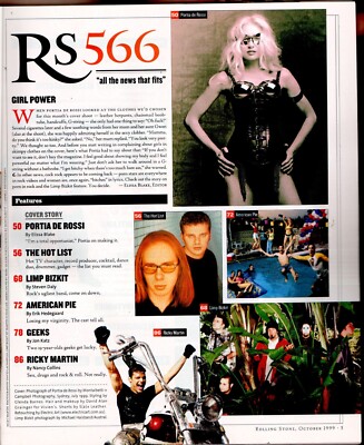 Rolling Stone Aust - October 1999 (#563) - Portia de Rossi, INXS +