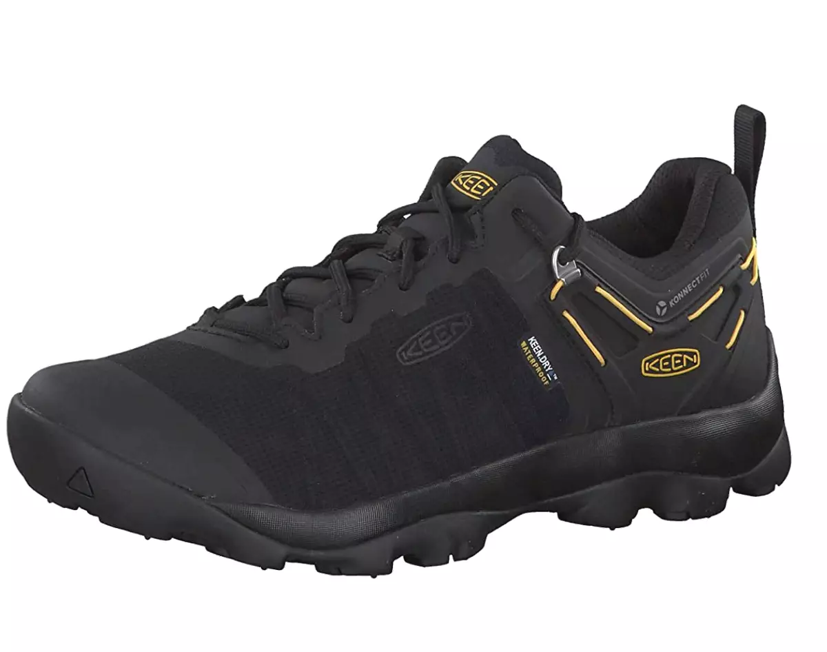 KEEN VENTURE WP MENS UK 12 EU 47 BLACK YELLOW WATERPROOF WALKING