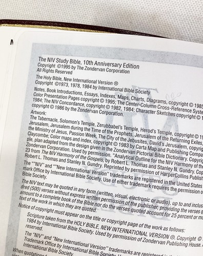 The NIV Study Bible New International Version 1995 Zondervan 10th Anniversary - Bild 6 von 6