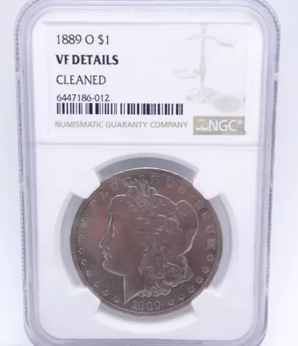 1889 O Morgan Silver Dollar $1 Coin - NGC VF Details Cleaned