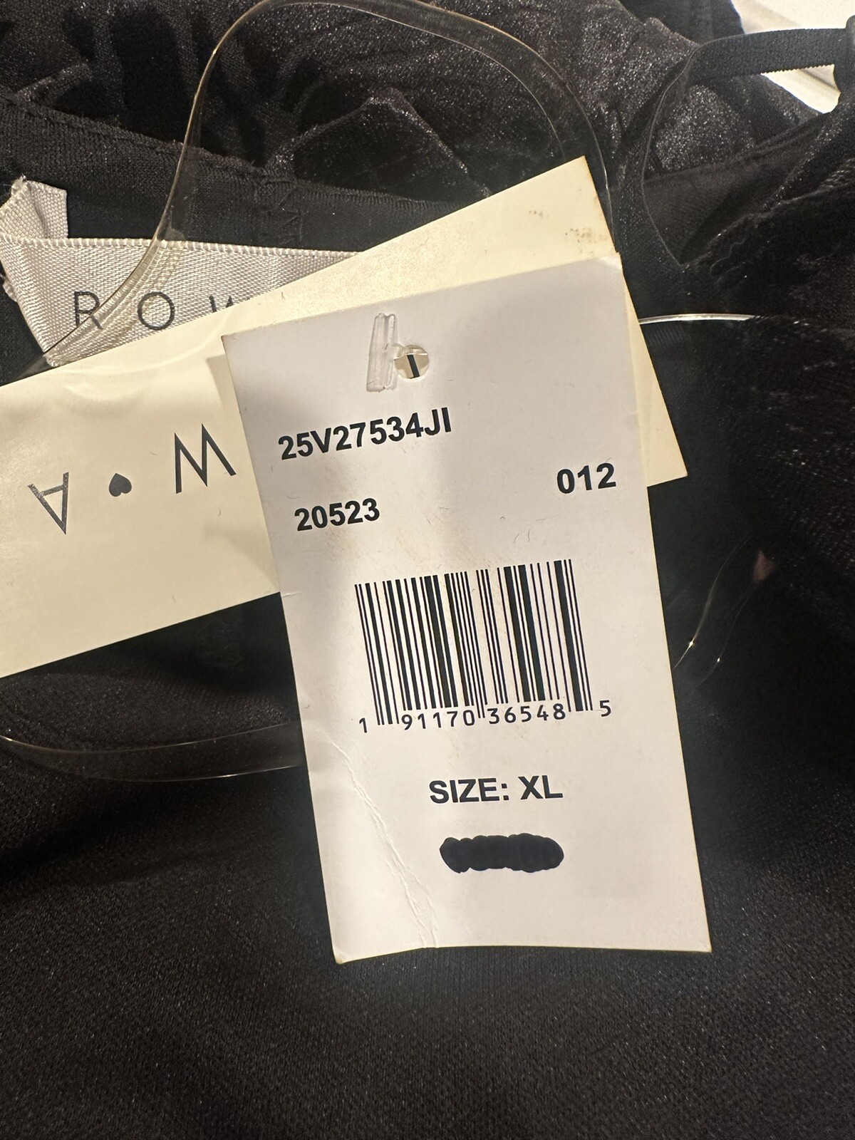 FILA Abito ROW A donna XL nero spalle scoperte volant mini formale velluto bruciato