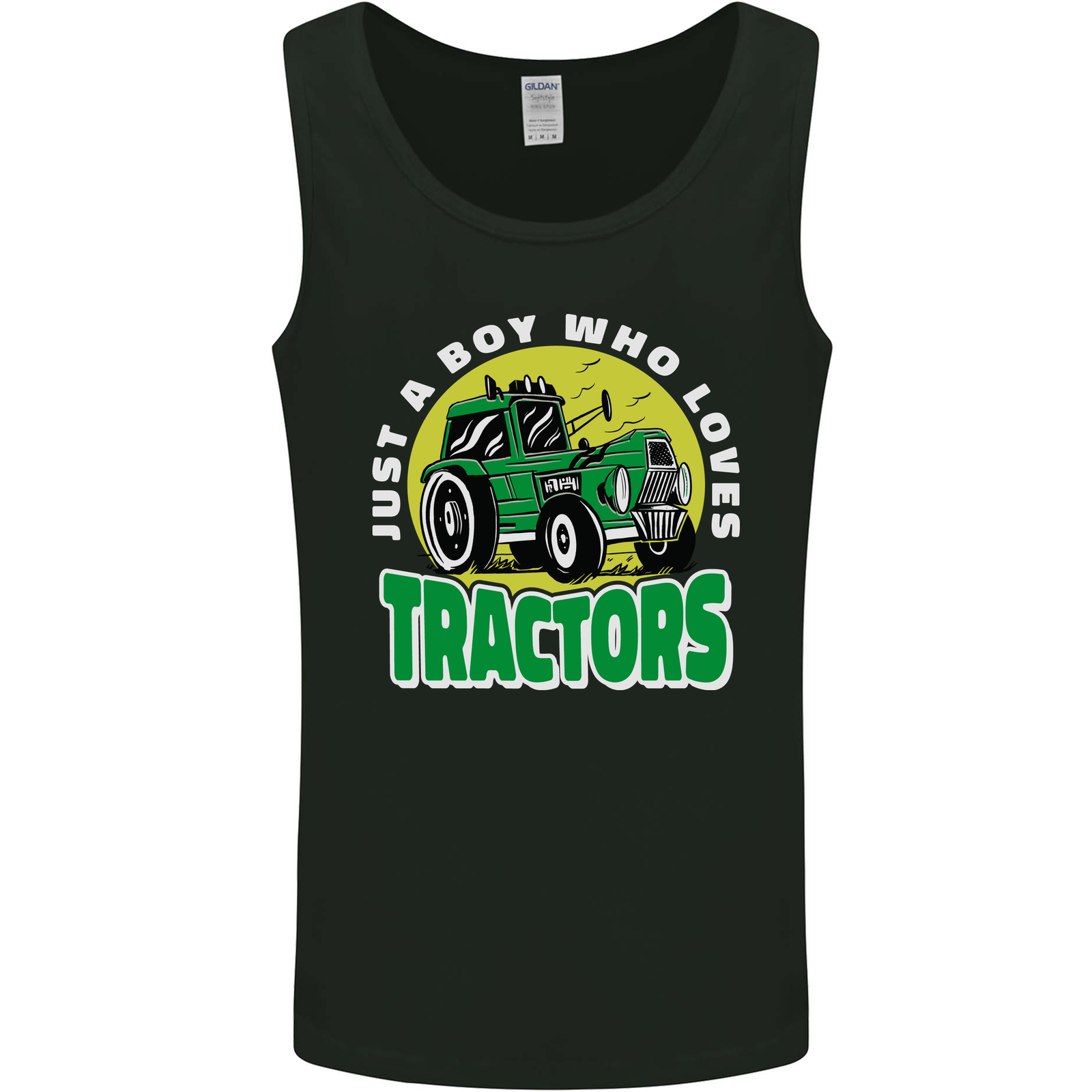 Farming Just a Boy Who Loves Tractors Mens Vest Tank Top