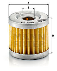 MANN-FILTER MH 51 OIL FILTER FOR SUZUKI MOTORCYCLES