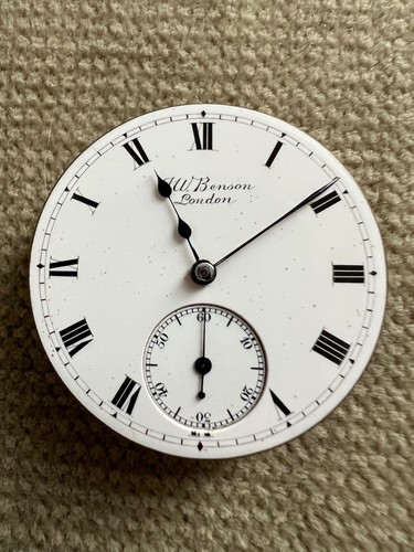 J.W.Benson London 62 & 64 Timepiece 1 5/8in for Pocket Watch Approx. 1890