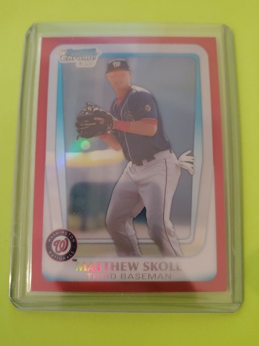 Matt Skole 2011 Bowman Draft Chrome Red Refractor #/5 Matthew Skole