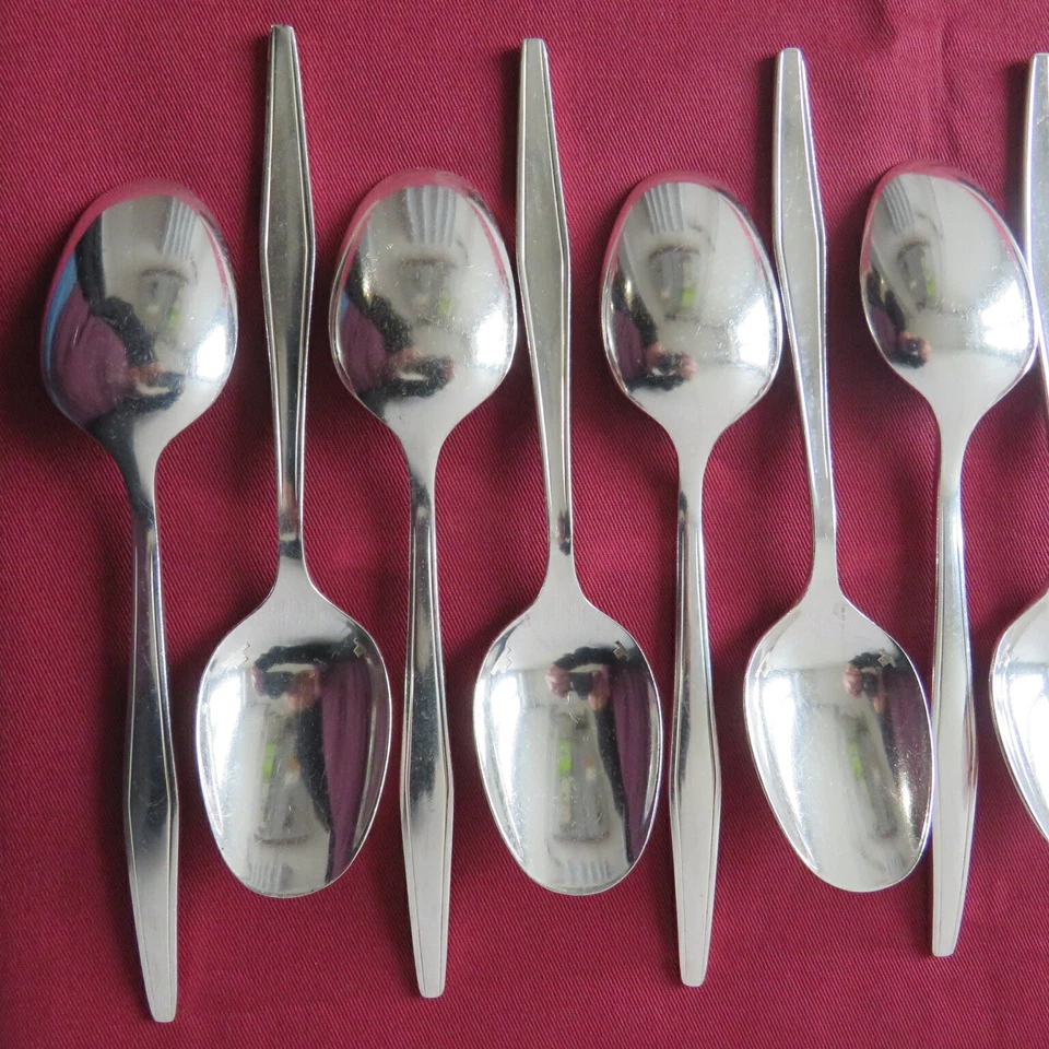 CHRISTOFLE 12 Cucchiai Da Dessert In Metallo Argentato Modello Drop L 16,8 Cm - Immagine 3 di 4