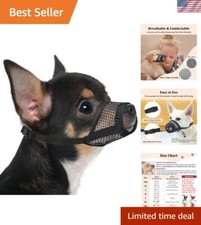 Breathable Soft Mesh Dog Muzzle for Small to Large Breeds - All Sizes Available