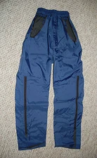 Womens Mens NYLON RAIN PANTS 24-32 inch Waist DARK BLUE French Military Issued