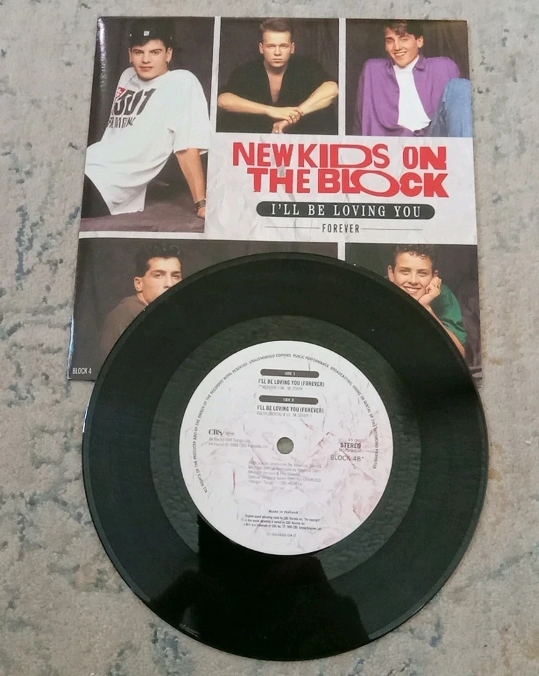 New Kids On The Block Limited Edition Full Colour 6 Postcard Pack With Record Foto 4 de 4