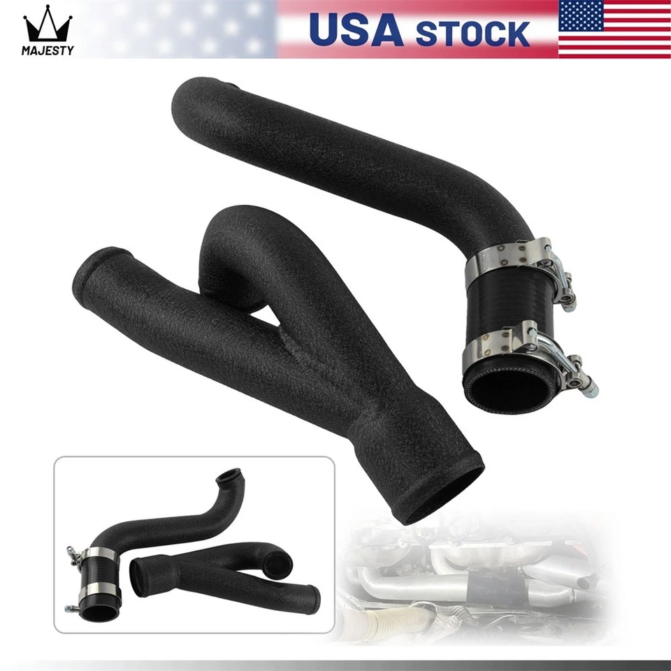 2" Aluminum Turbo Outlet Charge Pipe Kit For 2007-2013 BMW 335i 335is N54 Black - Изображение 4 из 4