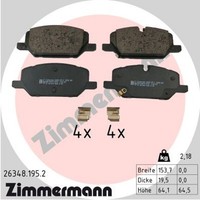 Zimmermann Bremsbelagsatz Scheibenbremse 26348.195.2 FüR Opel Insignia Sport Z18