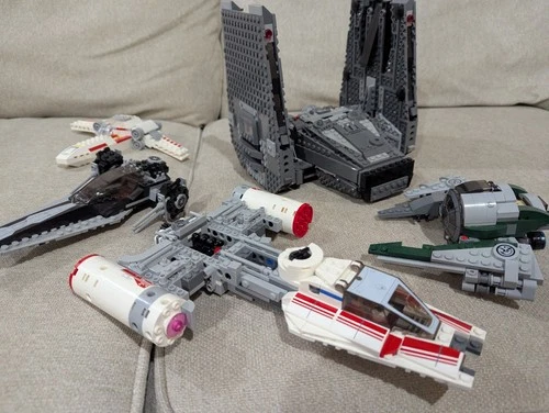 Huge Lego Star Wars Partial Ships 75168 75249 75104  7915 75235 Mostly Complete