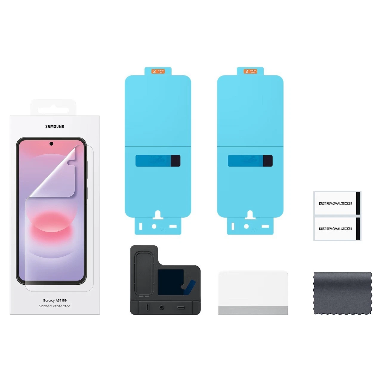 Original Samsung Galaxy A37 5G Screen Protector w Applicator Two Sheets EF-UA376
