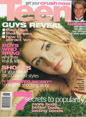 MELISSA JOAN HART June 1998 TEEN Magazine MATT DAMON BEN AFFLECK RYAN PHILLIPPE