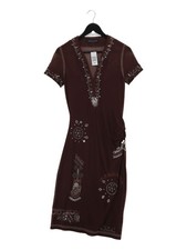 Karen Millen Bodycon Midi Dress UK12 in Brown