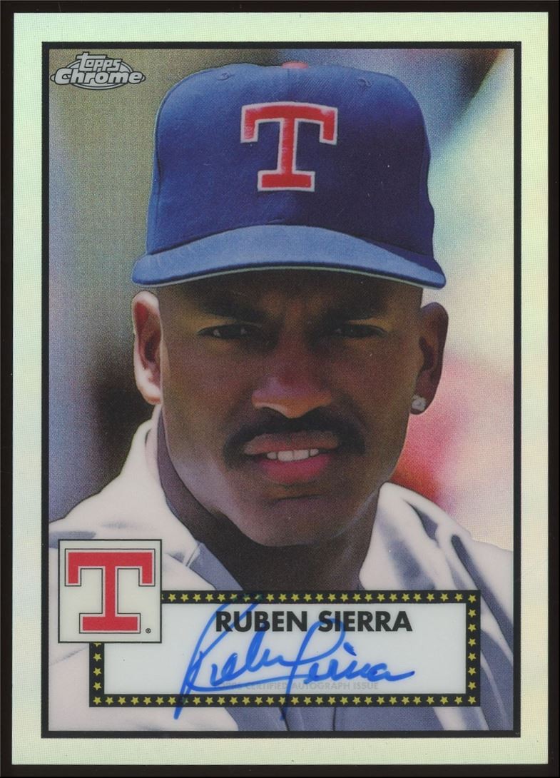 Ruben Sierra Auto /199 2021 Topps Chrome Platinum Anniversary Refractor Auto