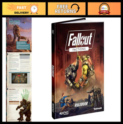 Fallout Factions Core Rulebook - Hardcover RPG Campaign, Skirmish Wargame for 2