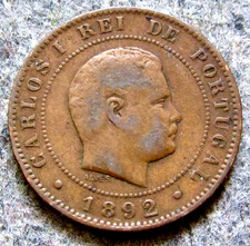 PORTUGAL Carlos I 1892 A 10 REIS, BRONZE km# 530 yes we do combine postage