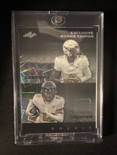Shedeur Sanders / Travis Hunter 2024 Leaf Metal Dual Rookie Black /7 RC