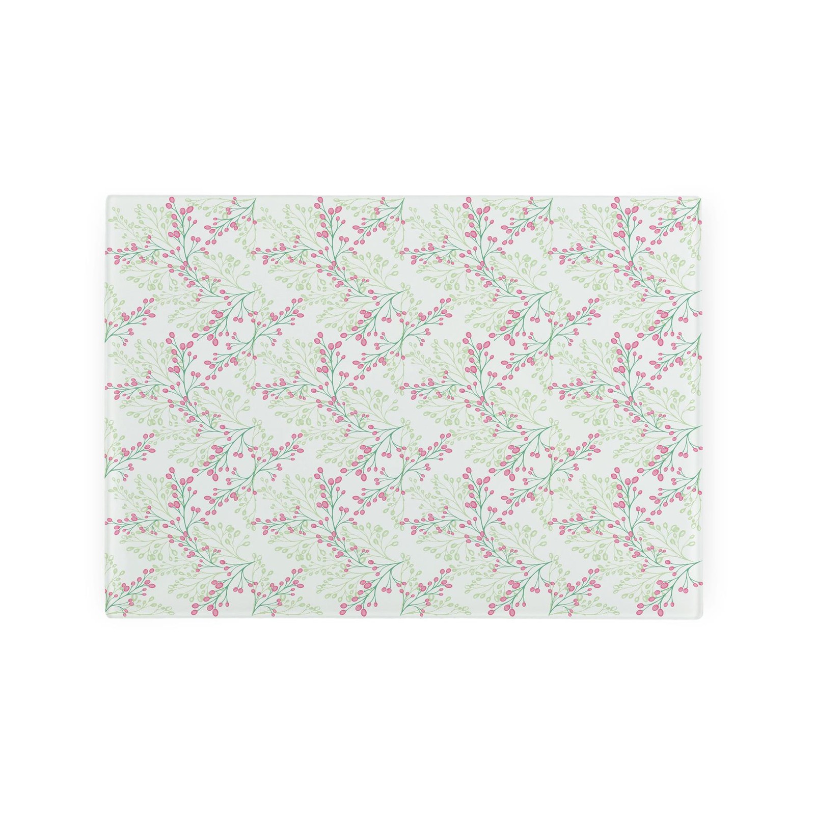 Pink Delicate Floral Small Chopping Board - Worktop Protector Kitchen Gift