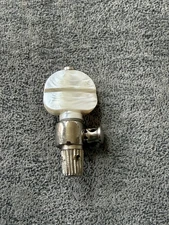 Grover Geared Banjo 5th Peg, Nickel with Round Pearloid Button, 164N