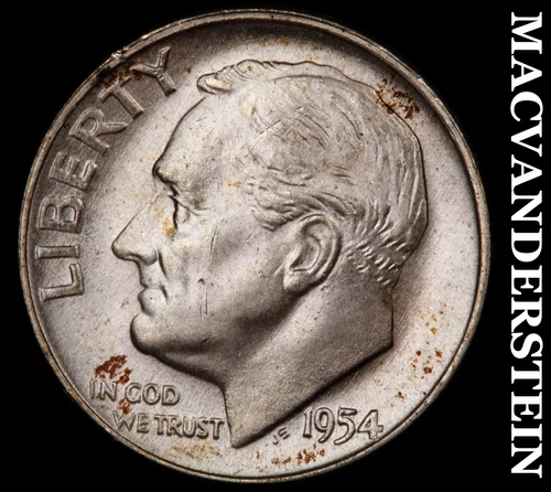 1954-D Silver Roosevelt Dime-Choice Gem BU Lustrous No Reserve #i4529