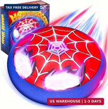 Light Up Hover Soccer Ball for Kids,Glowing Web LED Eyes Air Floating Toy