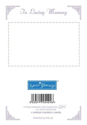 Liebevolle Erinnerung Weihnachten Grab Gedenkkarte - kostbares kleines Kind 6'' x 4''