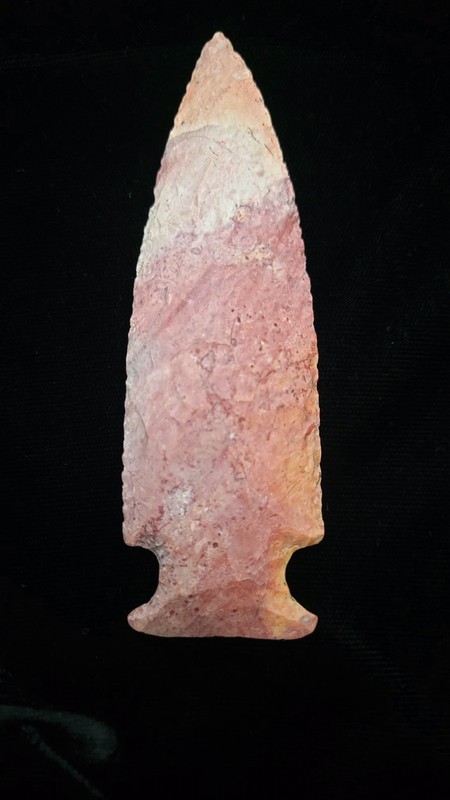 Nice And Colorful Dovetail Arrowhead 4 3/8" Long