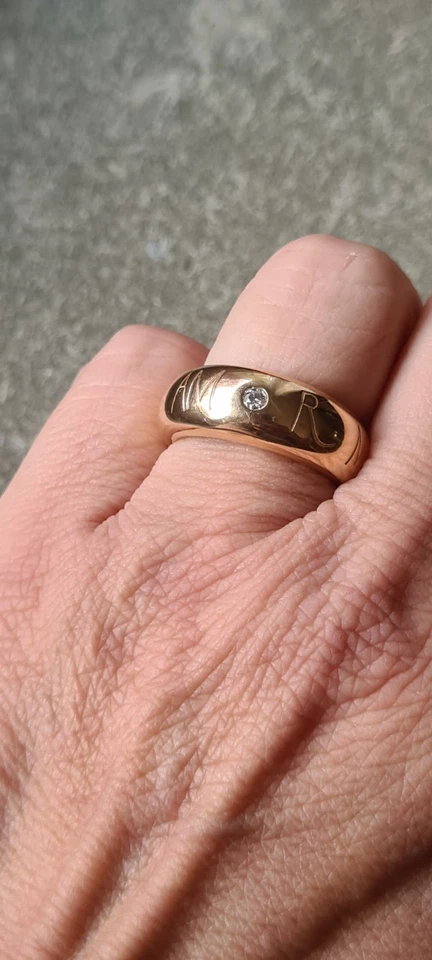 WEMPE BY KIM Sensual Ring kleiner Brillant 750 Rosegold 18 K massiv Größe 57-58 - Bild 3 von 4