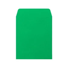 Hygloss 30 Library Card Pockets 3.5x5 Inch - Non-Adhesive Pocket Envelopes - Gre