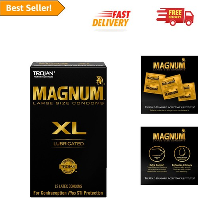 #ad Lubricated Magnum XL Condoms The Gold Standard in Comfort amp; Safety 12 Count $12.99