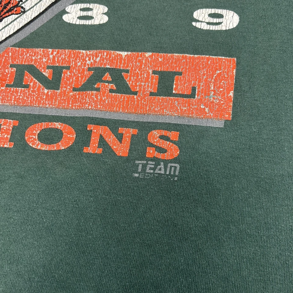Vintage Miami Hurricanes Shirt Mens Medium Football National Champions 1989 80s - Image 4 of 4