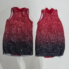 Balera Sleeveless Girls Red Dance Dress D11120 Size LC