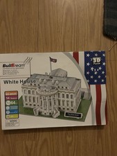 White House Washington DC 3D 64 pc 11" X 8.3 X 7.5"" Buildream Puzzle
