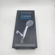 SparkPod High Pressure 3-Function Handheld Shower Head with 5 ft Hose 3.75" wide