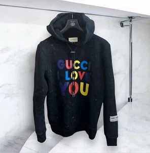 Gucci Hood/Hoodie, Sweat à Capuche, Vintage Old Time Effect, Unisexe, Taille M