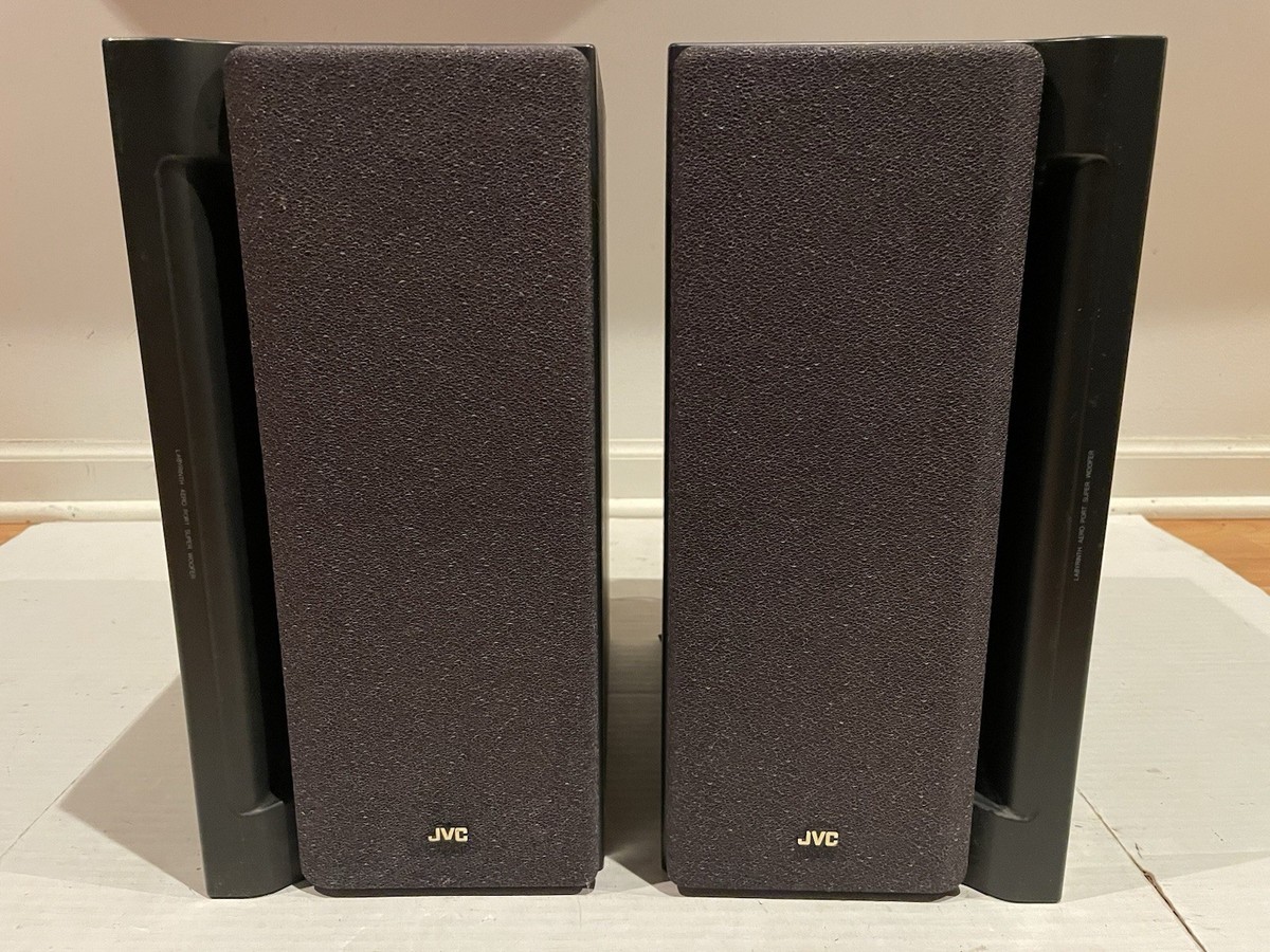 JVC SP-MX50BK Labyrinth Aero Port Super Woofer Speaker Pair with