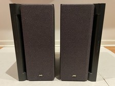 JVC SP-MX50BK Labyrinth Aero Port Super Woofer Speaker Pair with Grill Covers