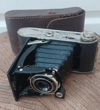AGFA Billy-Record fotocamera pieghevole vintage Anastigmat-Jgestar f/8.8 obiettivo + custodia